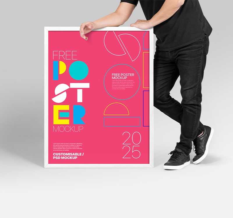 Man Holding Poster / Photo Frame Mockups