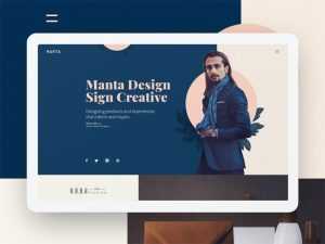 Manta Homepage Website PSD Template