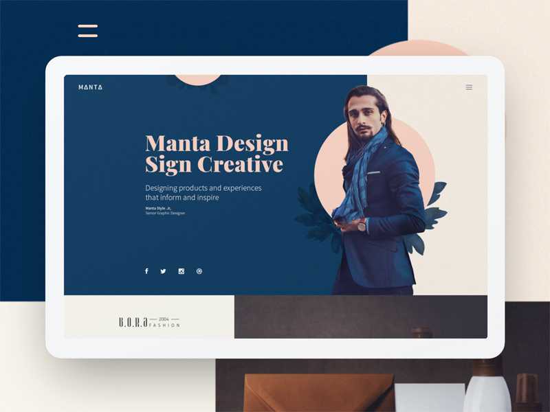 Manta Homepage Website PSD Template