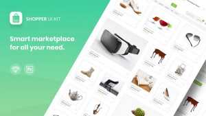 Marketplace Website UI Kit PSD