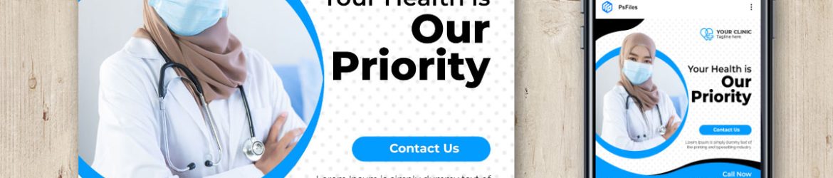 Medical Health Care Instagram Post PSD Template for Free