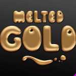 Melted Gold Text Layer Style Free PSD Template