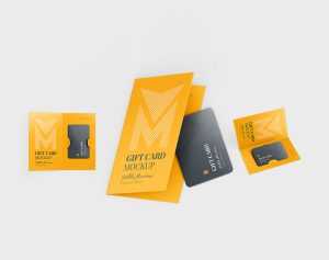 Membership or Gift Card Mockup set PSD free