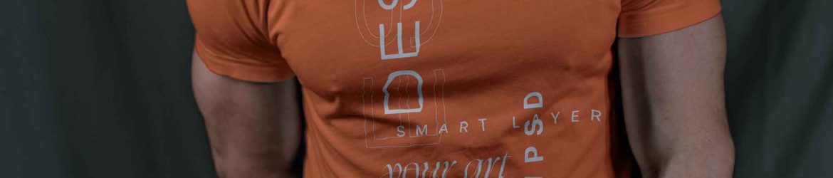 Men Free T-shirt Mockup PSD