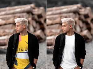 Men Inner T-Shirt Mockup PSD