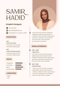 Minimal Clean Graphic Designer Resume Free PSD Template – Professional Editable CV Download