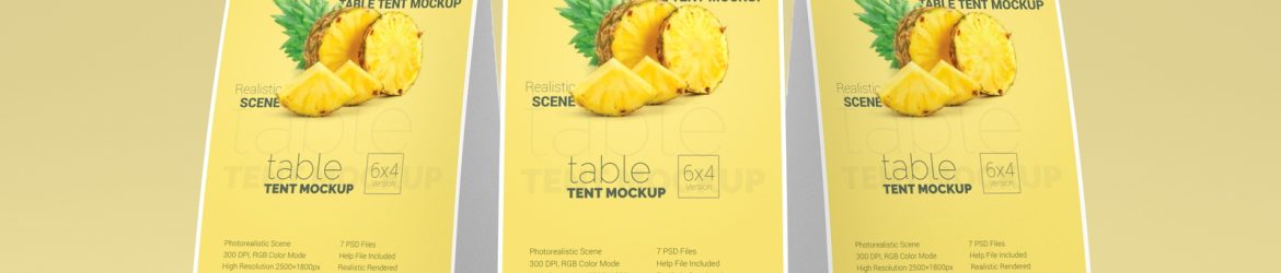 Minimal Table Tent Mockup