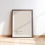 Minimal Wooden Frame Poster Mockup on Bright Wooden Floor