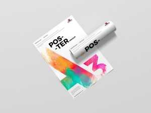 Modern A3 Poster Free Mockup