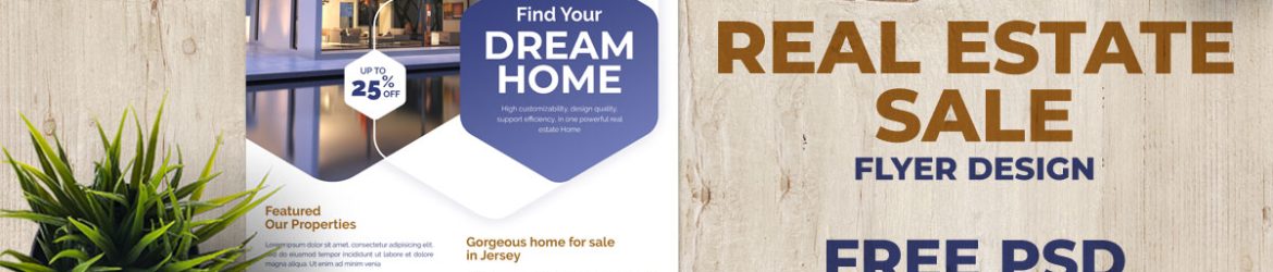 Modern colour Creative Real Estate Flyer Free PSD Template 03