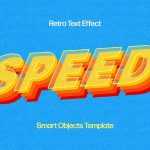 Multi Layered 70s Retro Style PSD Text Effect for Free Download