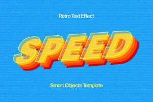 Multi Layered 70s Retro Style PSD Text Effect for Free Download