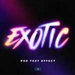 Neon Style Blurred Photoshop Text Effect PSD Free Download – Glowing Neon Light Text Mockup