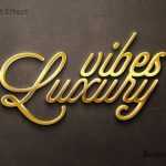 New Free Gold Metallic Text Effect Mockup PSD