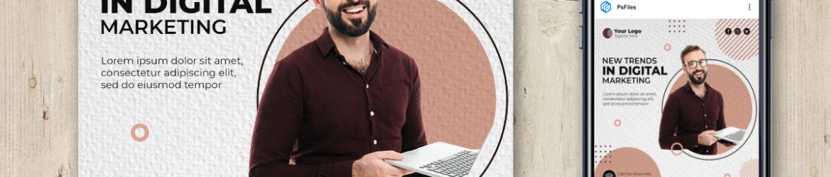 New Trends in Digital Marketing Free Instagram Post Design Template PSD