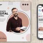 New Trends in Digital Marketing Free Instagram Post Design Template PSD