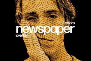 Newspaper Cuts Overlay Free Photo Effect PSD