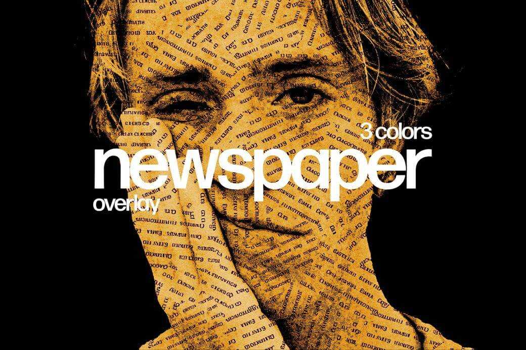 Newspaper Cuts Overlay Free Photo Effect PSD