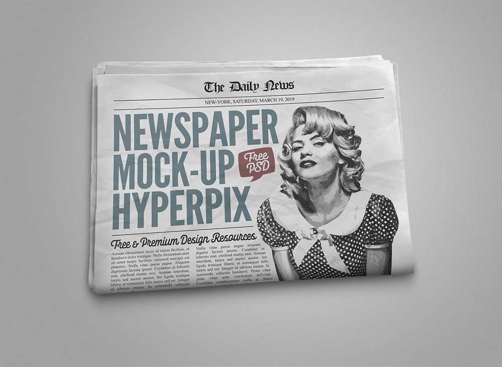 Newspaper Front Page Mockup