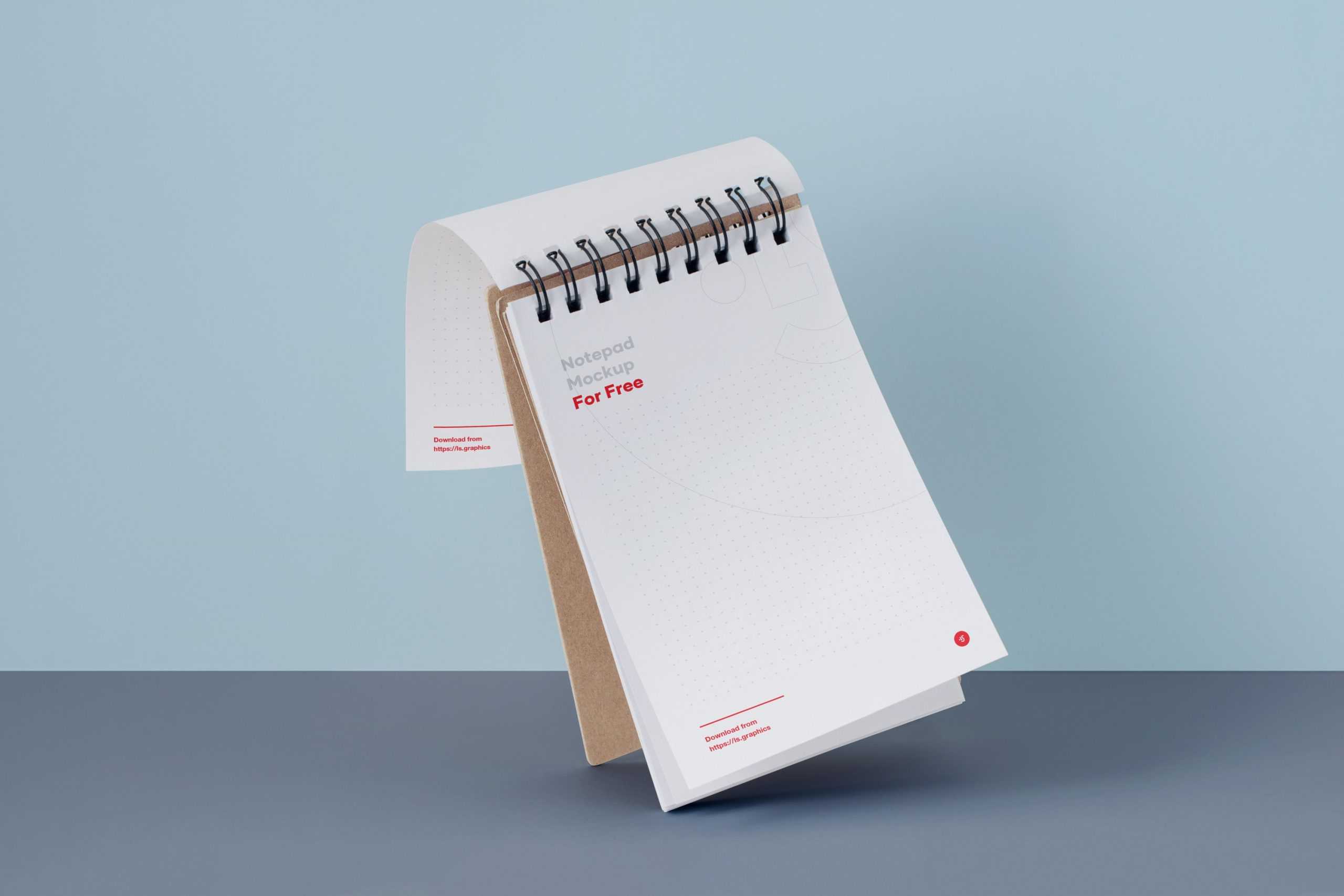 Notepad Free PSD Mockup