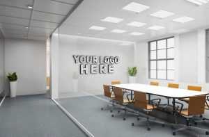Office Indoor LOGO Mockup PSD - Free PSD Mockups | PsFiles