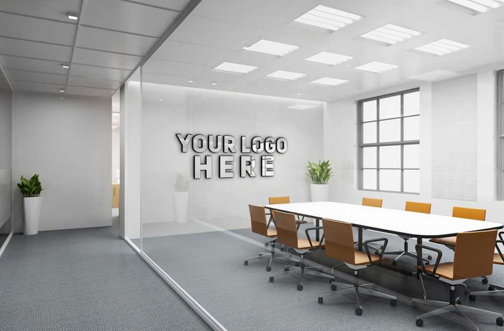 Office Indoor LOGO Mockup PSD - Free PSD Mockups | PsFiles