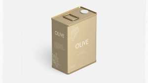 Olive Oil Can Packaging Mockup
