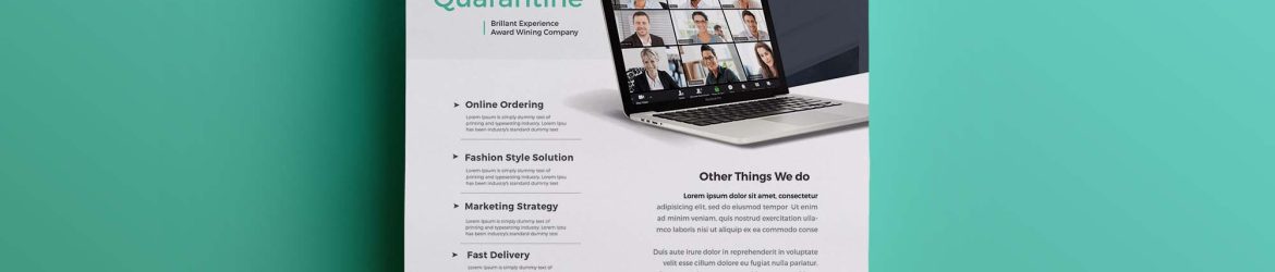 Online Learning Flyer Free PSD Template