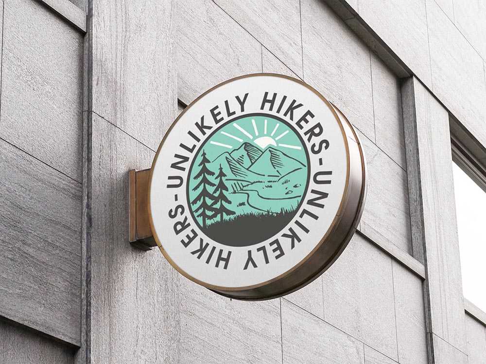 Outdoor Wall Hanging Sign Mockup