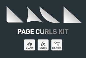 Page Curls Kit Ps Shape-Brush-Style