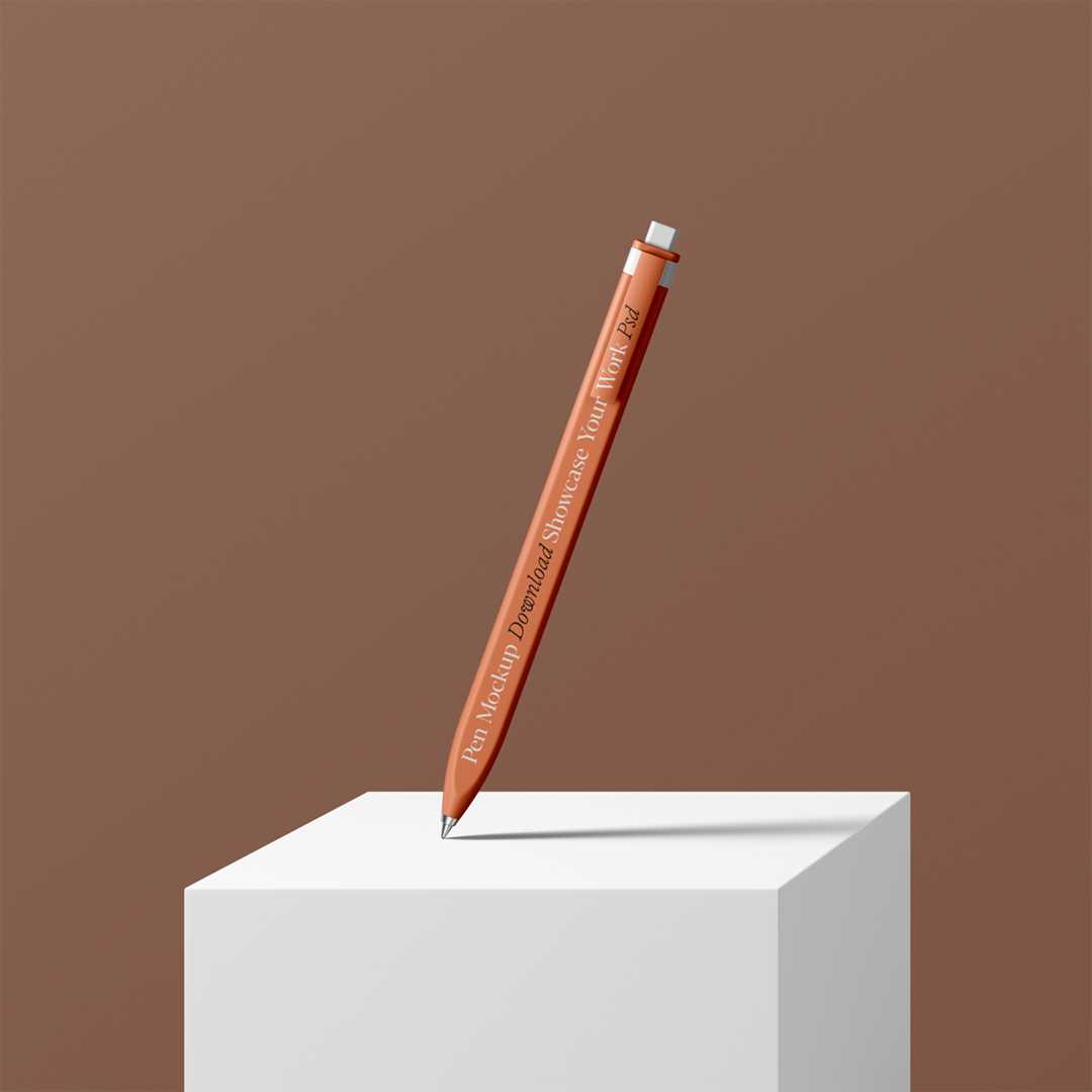 Pen on Box Mockup