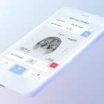 Perspective View of a Floating Free Clay iPhone Mockup For UI Design