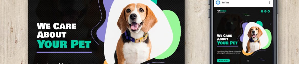Pets Care Service Free Social Media Post Design Template PSD