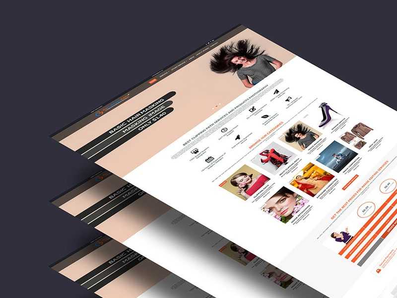 PhotoEditing Website Landing Page PSD Template