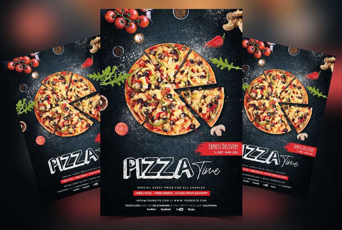 Pizza Restaurant Free PSD Flyer Template