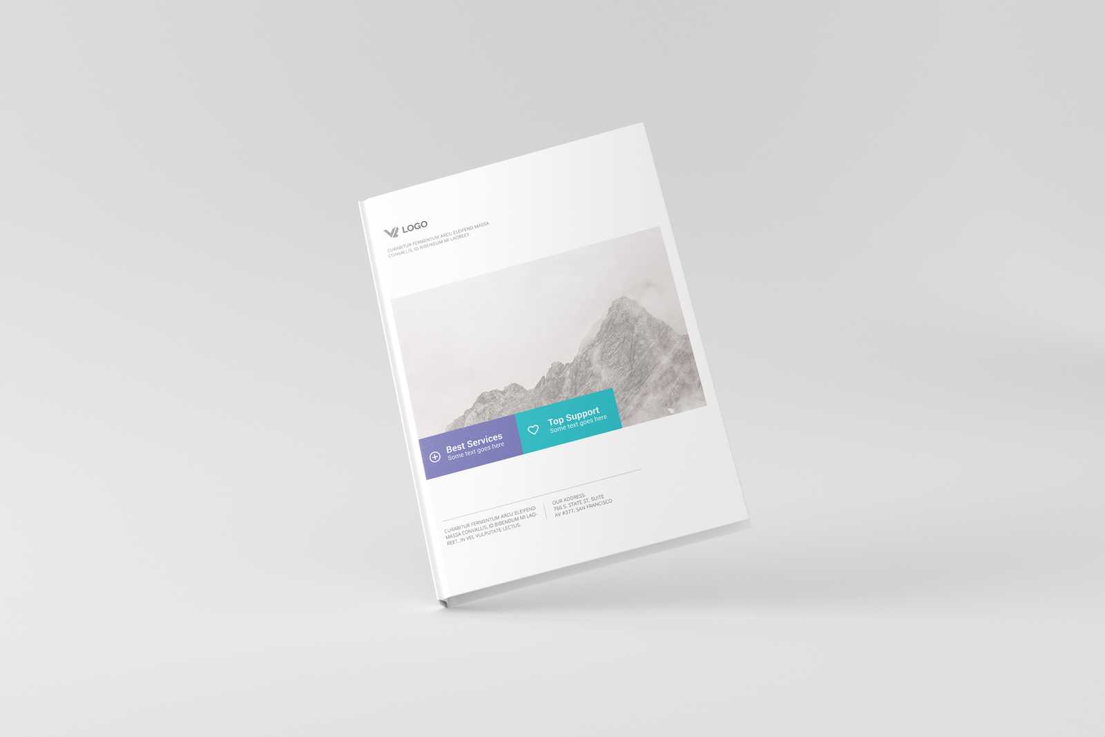 Portrait Hardcover Book Mockup