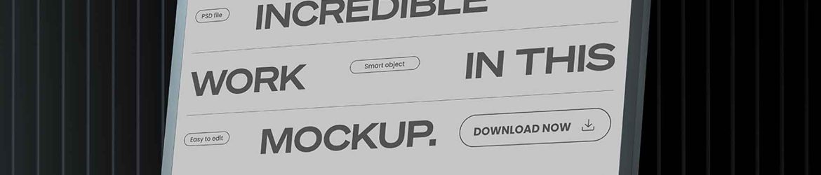 Premium Look Free iMac Mockup PSD