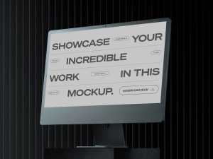 Premium Look Free iMac Mockup PSD