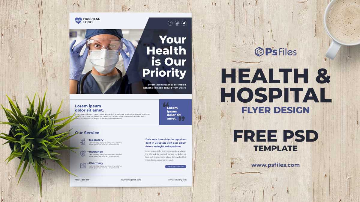 Premium Quality Free Hospital Health Care Flyer PSD Template 05