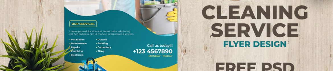 Professional Cleaning Service Business Free PSD Flyer Design Template