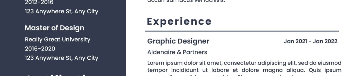 Professional Free Resume Template PSD for Job Applications