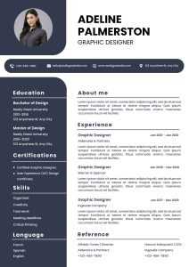 Professional Free Resume Template PSD for Job Applications