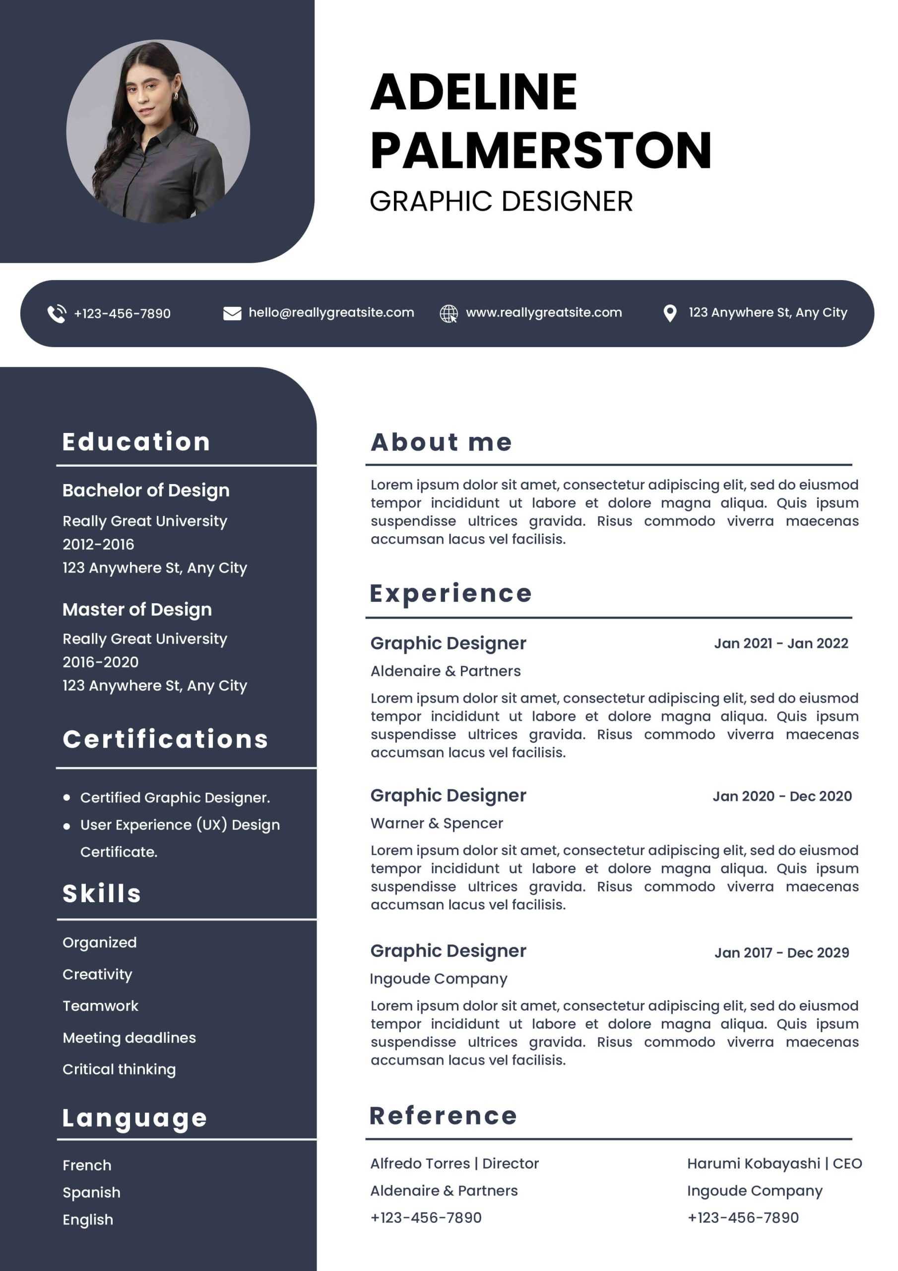 Professional Free Resume Template PSD for Job Applications