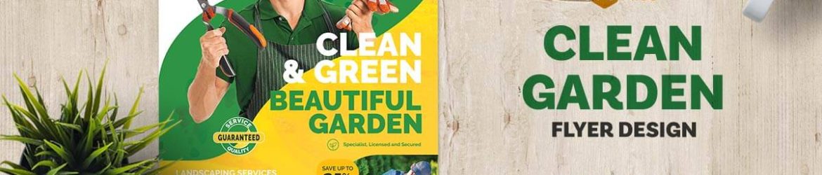 Professional Gardening Service Business Flyer Design Template Free PSD