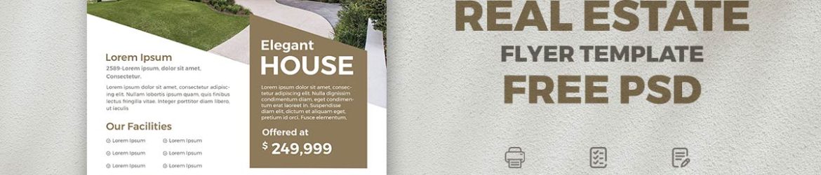 Properties for Sale Real Estate Free PSD Flyer