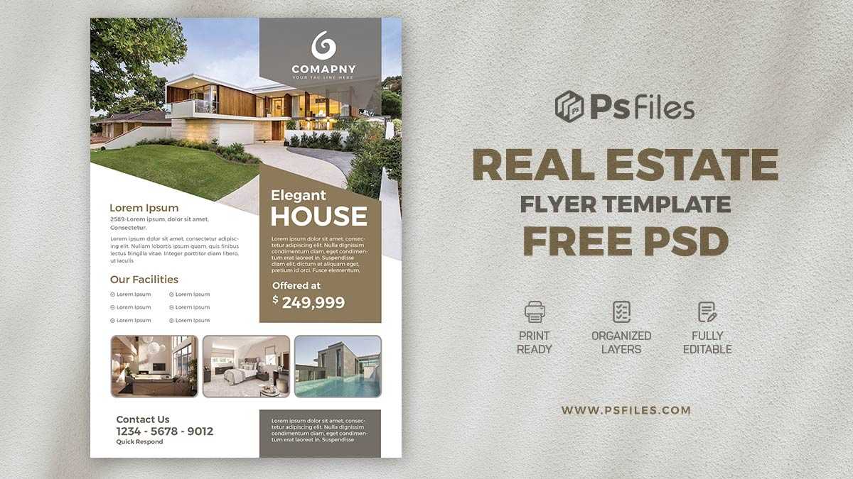 Properties for Sale Real Estate Free PSD Flyer
