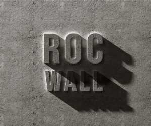 PSD Concrete Rock Wall Text Effect Free Download