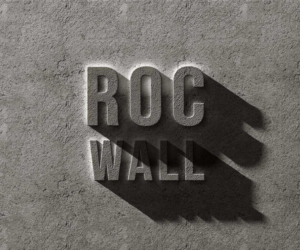 PSD Concrete Rock Wall Text Effect Free Download