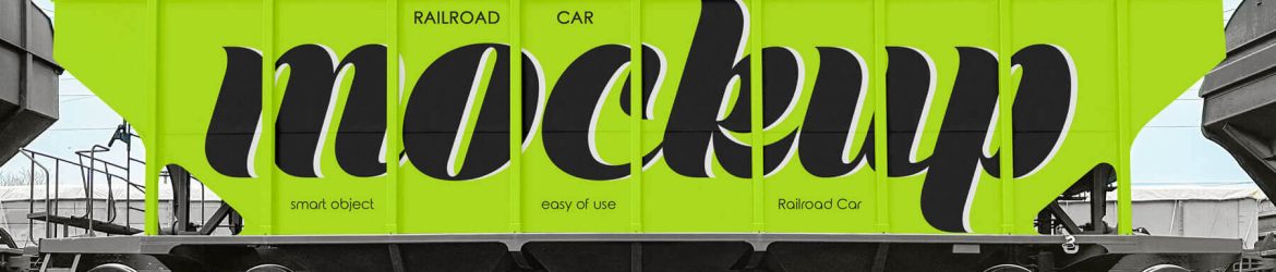 Railroad Car – Free Mockup PSD