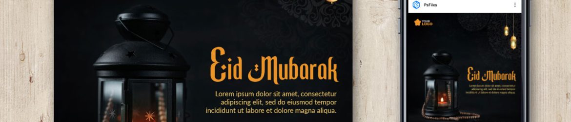 Ramadan 2022 Wishes Eid Mubarak Social Post Design PSD Template